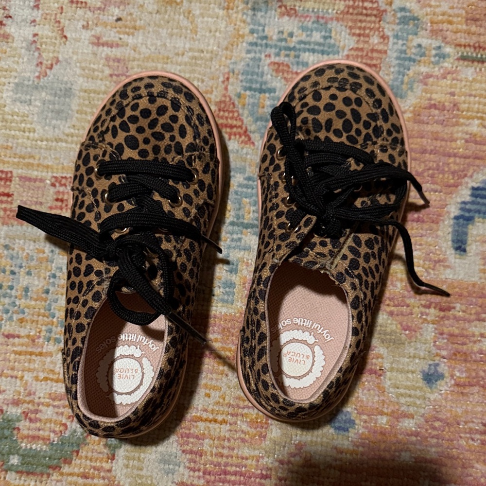Leopard Print Sneakers with Black Laces and Velcro closure - Picture 4 of 4